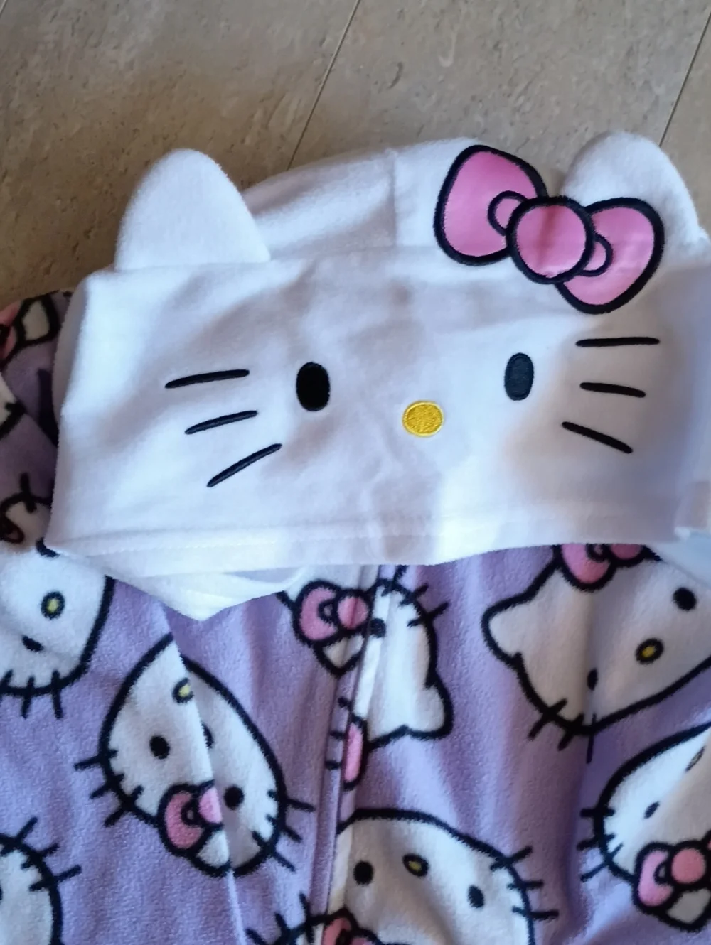 Hello Kitty Hooded Fleece Pajama Onesie